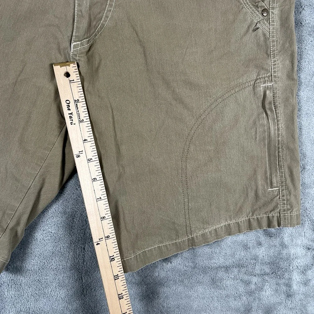 Kuhl Shorts Mens 32 Khaki Vintage Patina Dye Renegade Cargo Distressed See Pics